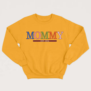 MOMMY EST. (date à personnaliser) crewneck unisexe - tamelo boutique