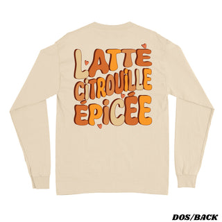 LATTÉ CITOUILLE ÉPICÉE longsleeve unisexe - tamelo boutique