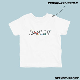 ABC - T-Shirt PERSONNALISABLE enfant et bambin