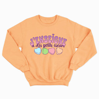 I TEACH LITTLE HEARTS unisex crewneck