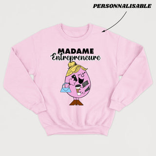 MADAME *ENTREPRENEURE* crewneck unisexe personnalisable - tamelo boutique