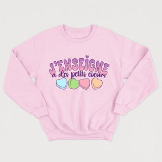 I TEACH LITTLE HEARTS unisex crewneck