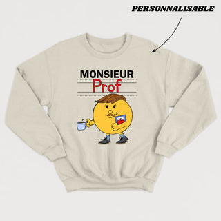 MONSIEUR PROFESSIONNEL DE L'ENSEIGNEMENT crewneck unisexe personnalisable - tamelo boutique