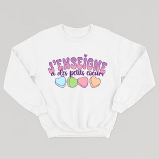 I TEACH LITTLE HEARTS unisex crewneck