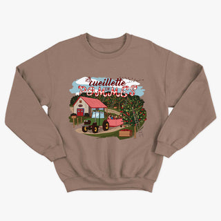 La cueillette de pommes - crewneck vintage unisexe