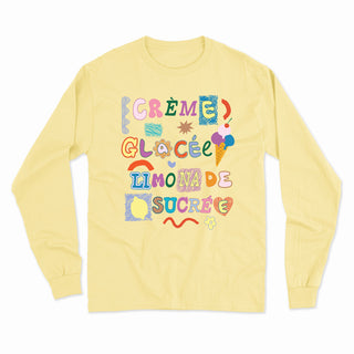 CRÈME GLACÉE LIMONADE SUCRÉE longsleeve unisexe - tamelo boutique
