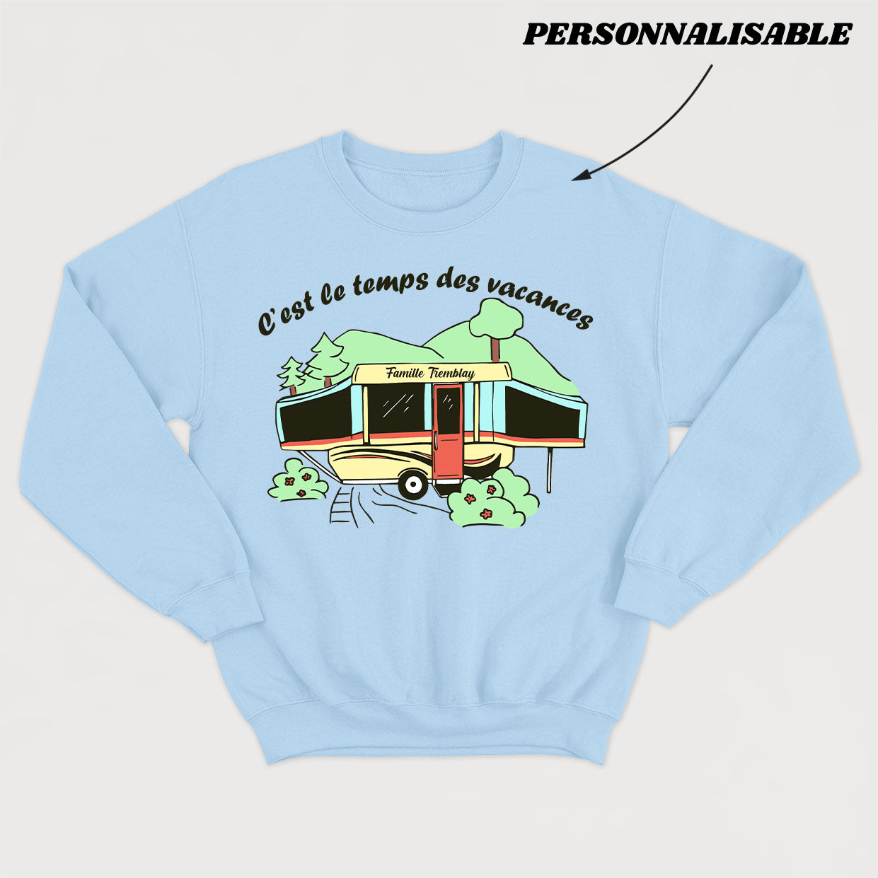 Crewneck HOLIDAY TIME (to be personalized) ADULT - tamelo boutique