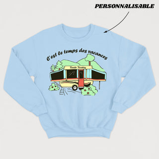 Crewneck LE TEMPS DES VACANCES (à personnaliser) ADULTE - tamelo boutique