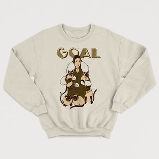 Crewneck GOAL : Crazy Cat Lady unisexe 🐈⬛🐈 - tamelo boutique