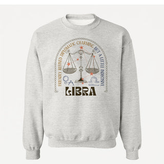 Crewneck unisexe ASTRO : LIBRA (version anglaise) - tamelo boutique