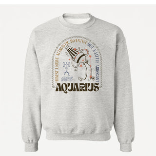 Crewneck unisexe ASTRO : AQUARIUS (version anglaise) - tamelo boutique