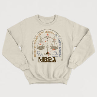Crewneck unisexe ASTRO : LIBRA (version anglaise) - tamelo boutique