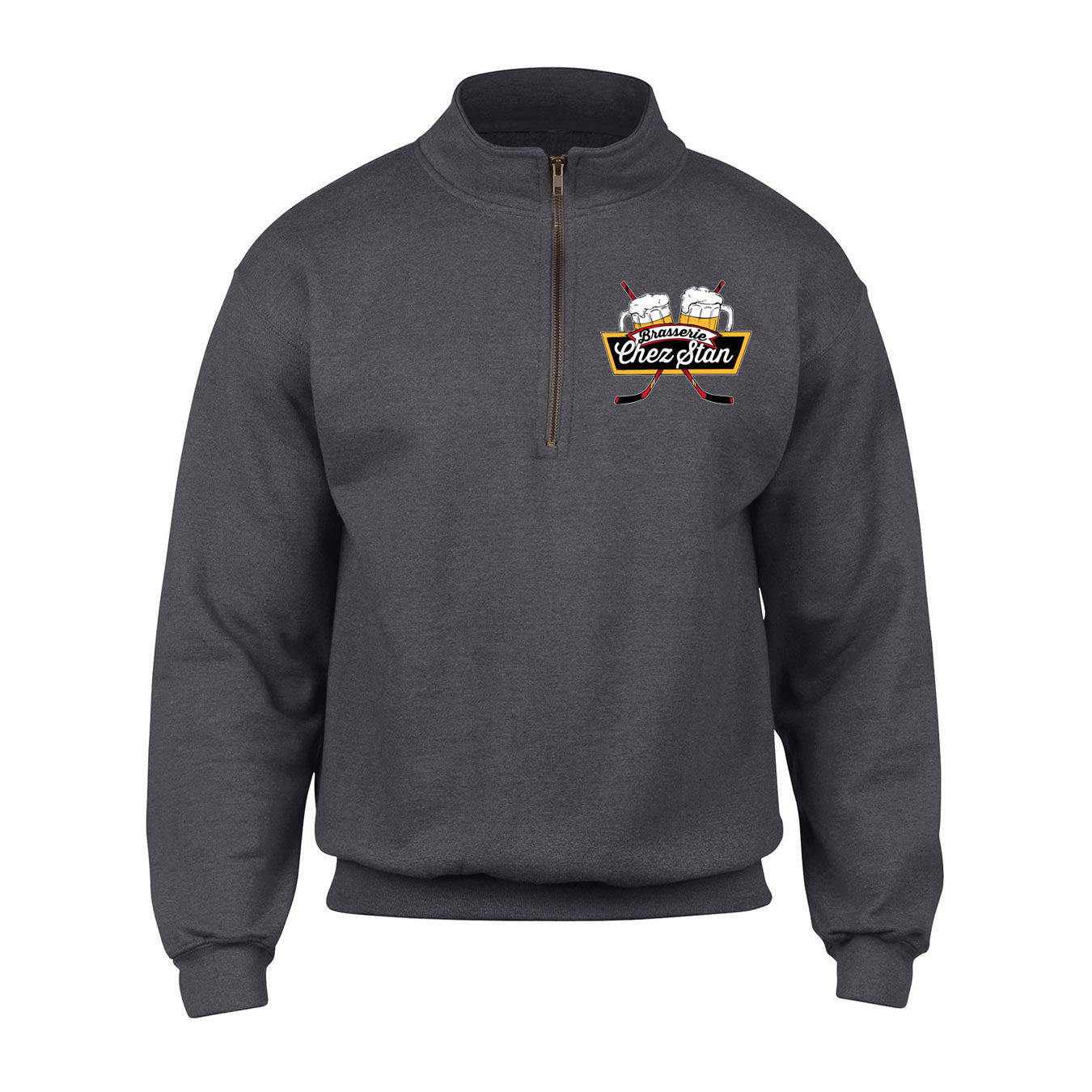 CHEZ STAN (THE BOYS) GREY HALF ZIP SWEATSHIRT - Tamelo boutique