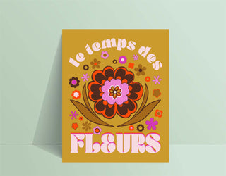 Affiche « LE TEMPS DES FLEURS » - tamelo boutique
