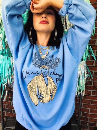 Crewneck unisexe ON NE CHANGE PAS (bleu) - Tamelo boutique