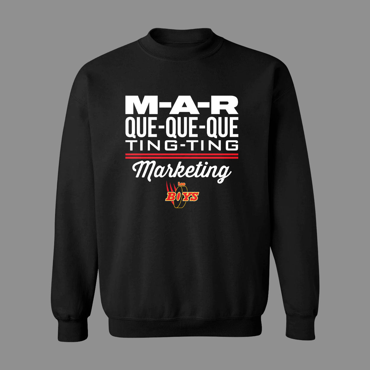 BLACK CREWNECK MARKETING BOYS - Tamelo boutique