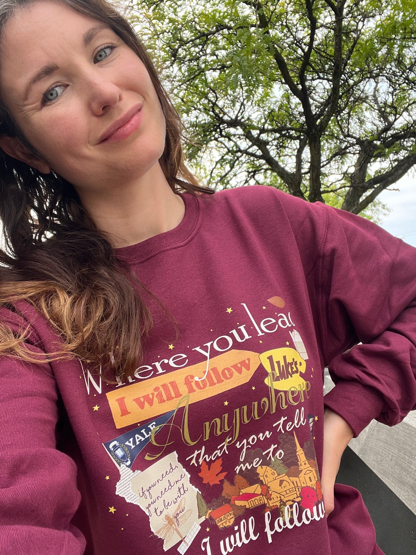 WHERE YOU LEAD - GILMORE GIRLS crewneck  unisexe - tamelo boutique