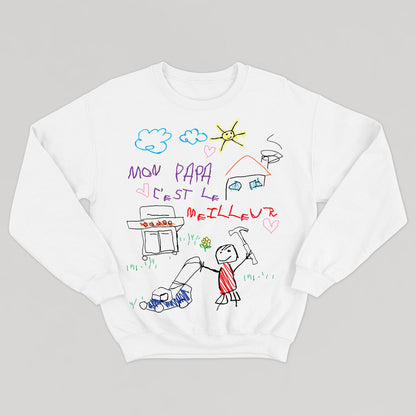 MON PAPA C'EST LE MEILLEUR crewneck unisexe - tamelo boutique