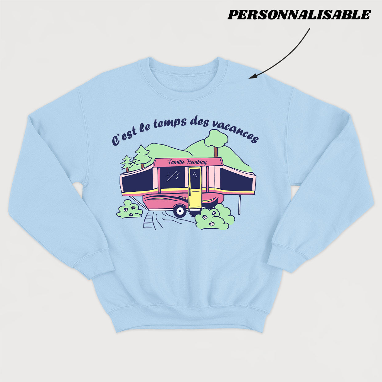 Crewneck LE TEMPS DES VACANCES (à personnaliser) ADULTE - tamelo boutique