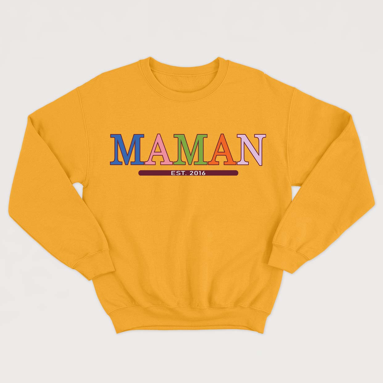 MAMAN (date à personnaliser) crewneck unisexe - tamelo boutique