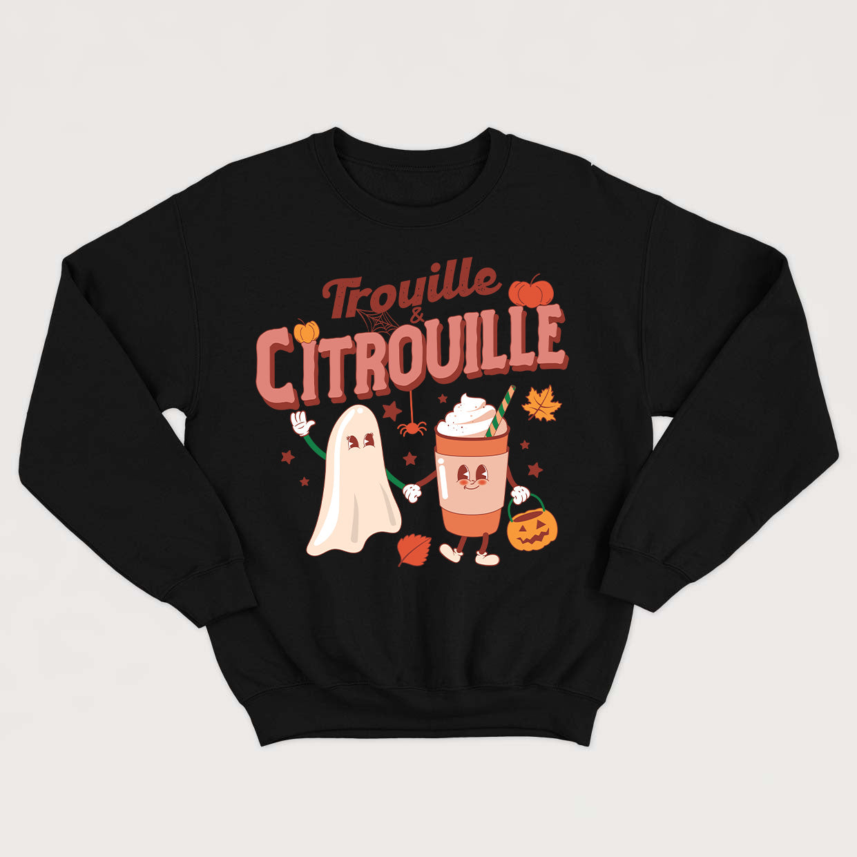 TROUILLE ET CITROUILLE crewneck unisexe - tamelo boutique