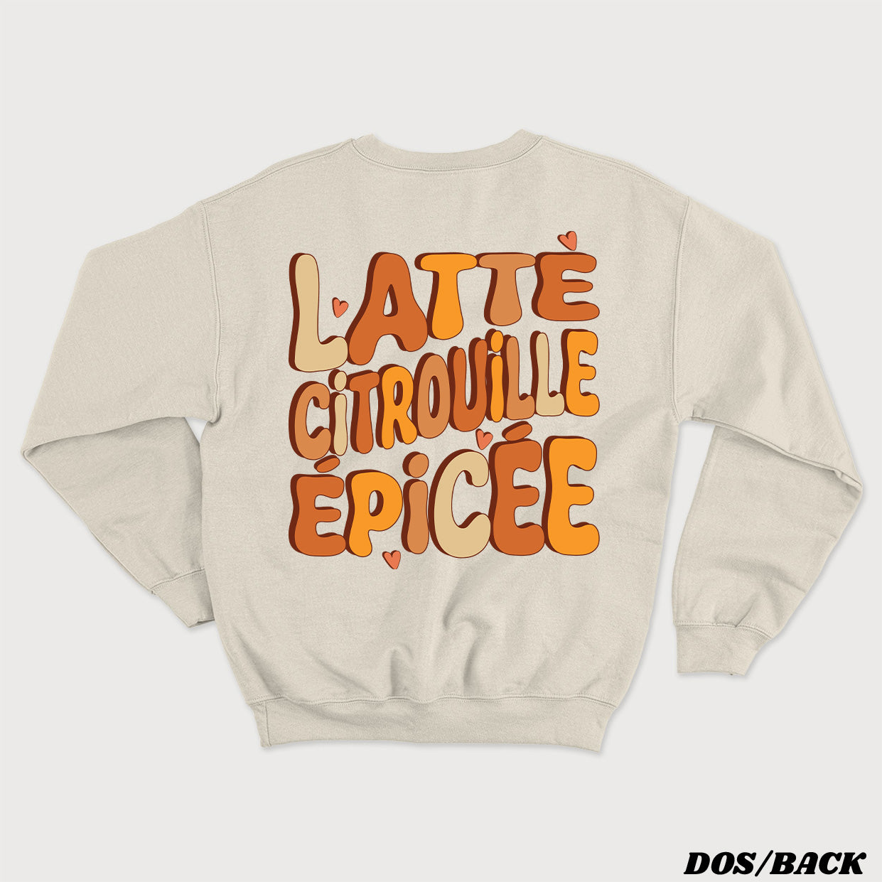 LATTÉ CITROUILLE ÉPICÉE crewneck unisexe - tamelo boutique