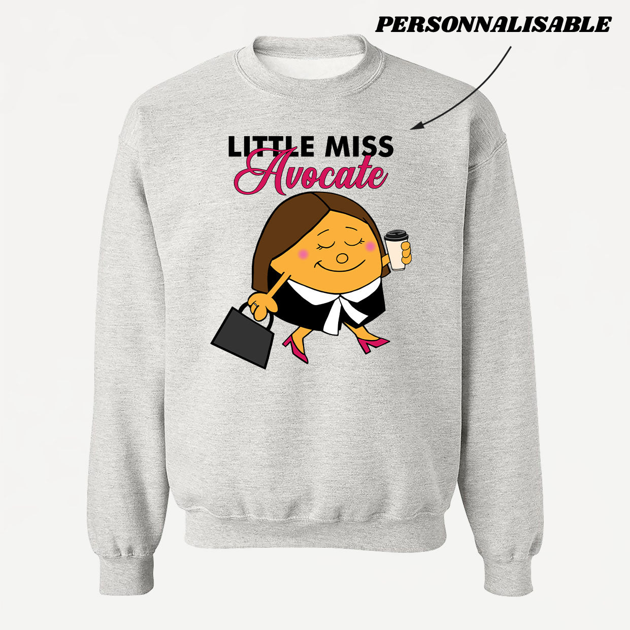 LITTLE MISS *PERSONNEL JURIDIQUE* crewneck unisexe personnalisable - tamelo boutique