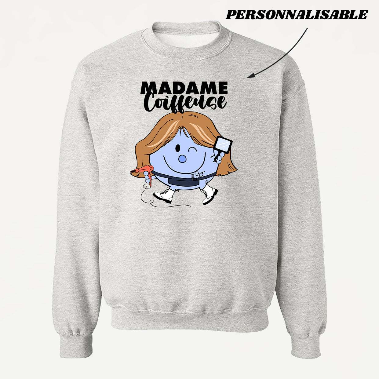 MADAME *COIFFEUSE* crewneck unisexe personnalisable - tamelo boutique