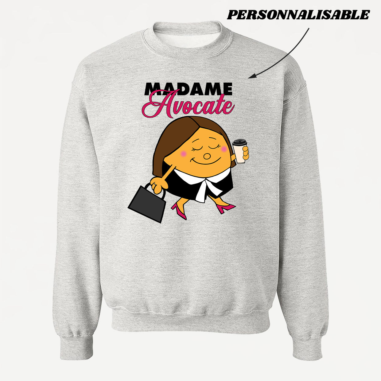 MADAME *PERSONNEL JURIDIQUE* crewneck unisexe personnalisable - tamelo boutique