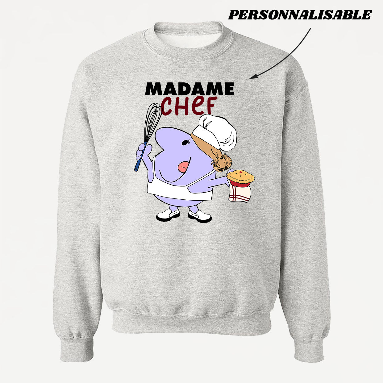 MADAME *PERSONNEL DE CUISINE* crewneck unisexe personnalisable - tamelo boutique