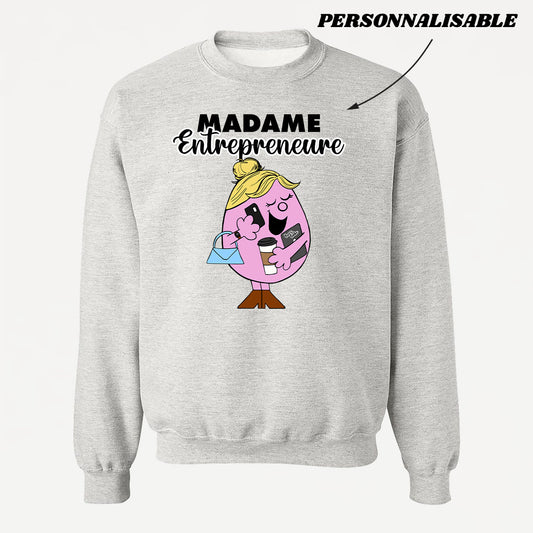 MADAME *ENTREPRENEURE* crewneck unisexe personnalisable - tamelo boutique