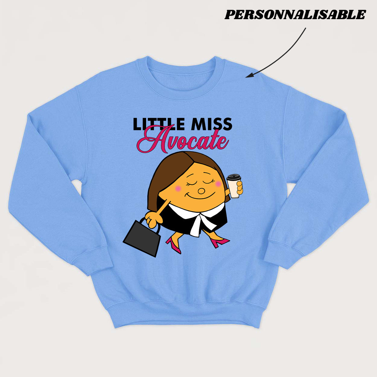 LITTLE MISS *PERSONNEL JURIDIQUE* crewneck unisexe personnalisable - tamelo boutique