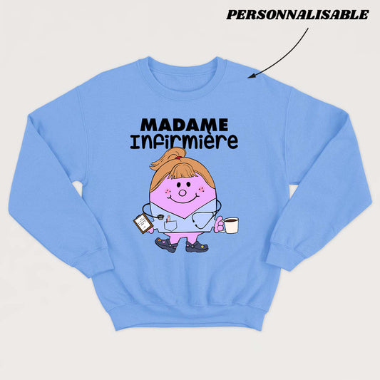 MADAME INFIRMIÈRE crewneck unisexe personnalisable - tamelo boutique