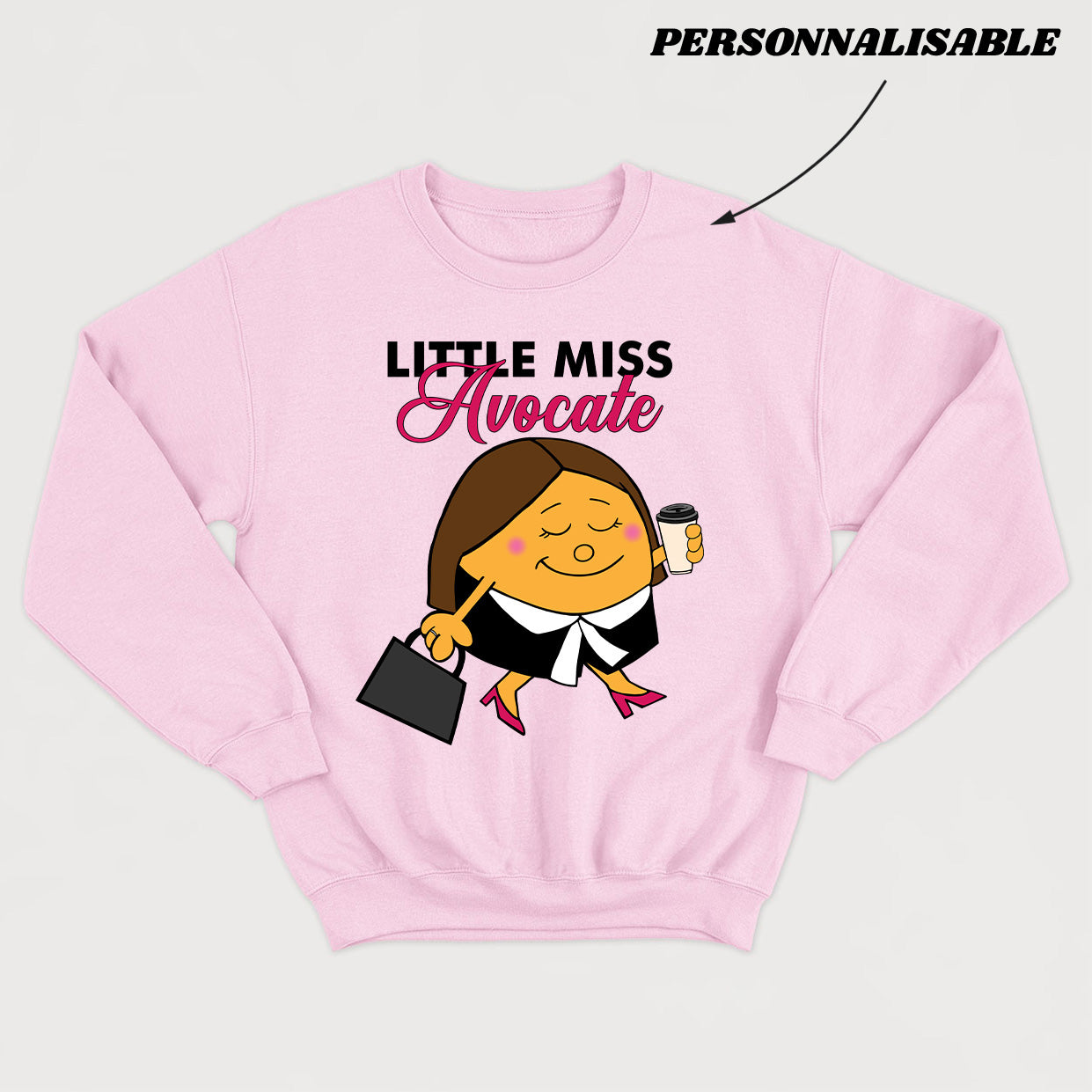 LITTLE MISS *PERSONNEL JURIDIQUE* crewneck unisexe personnalisable - tamelo boutique