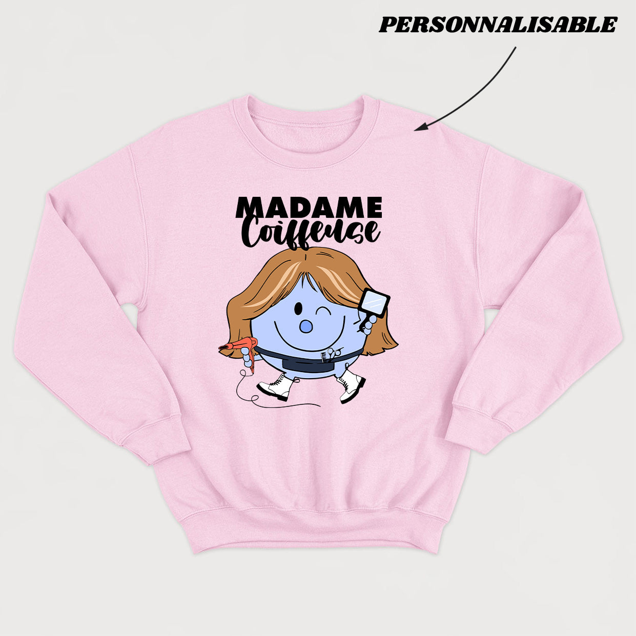 MADAME *COIFFEUSE* crewneck unisexe personnalisable - tamelo boutique