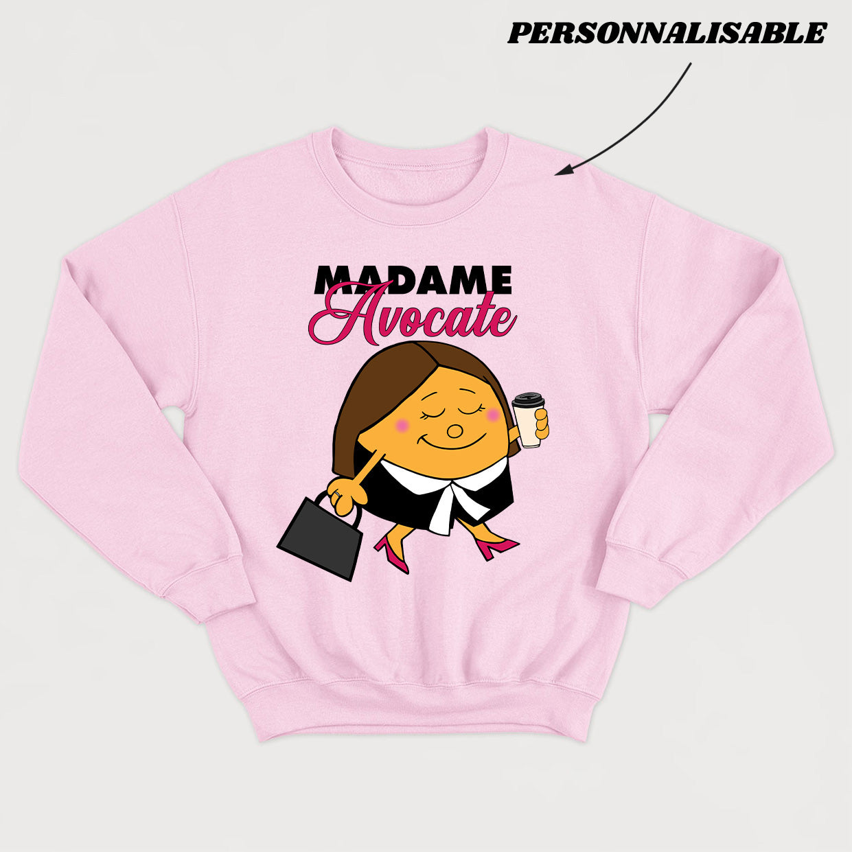 MADAME *PERSONNEL JURIDIQUE* crewneck unisexe personnalisable - tamelo boutique