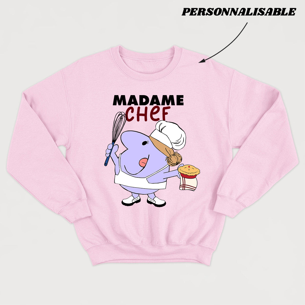 MADAME *PERSONNEL DE CUISINE* crewneck unisexe personnalisable - tamelo boutique