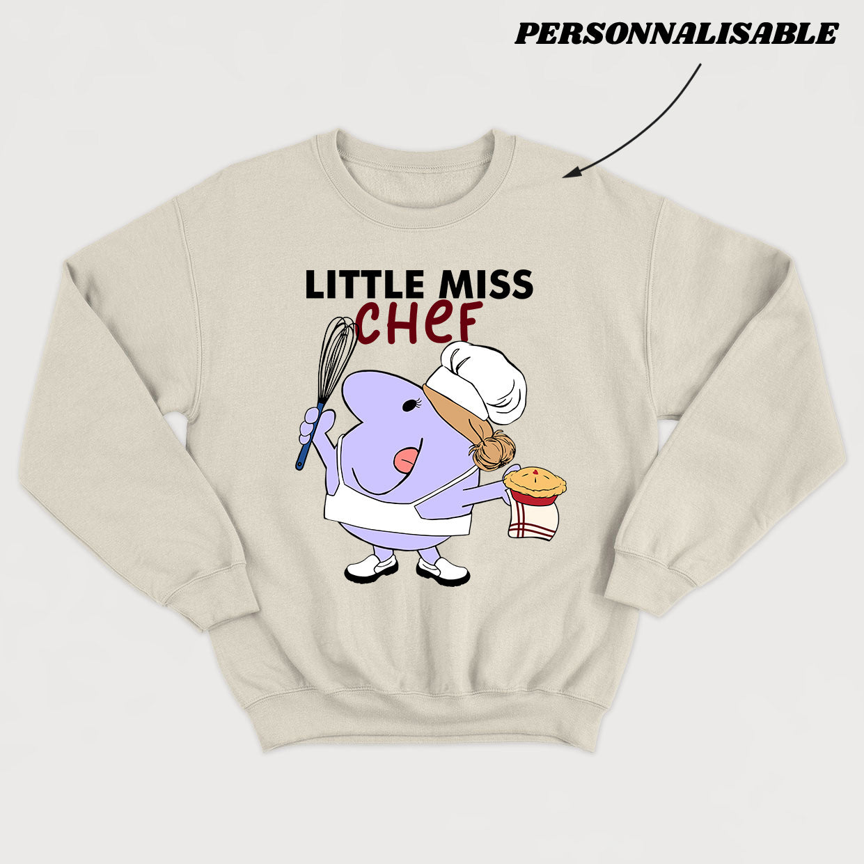 LITTLE MISS *PERSONNEL DE CUISINE* crewneck unisexe personnalisable - tamelo boutique