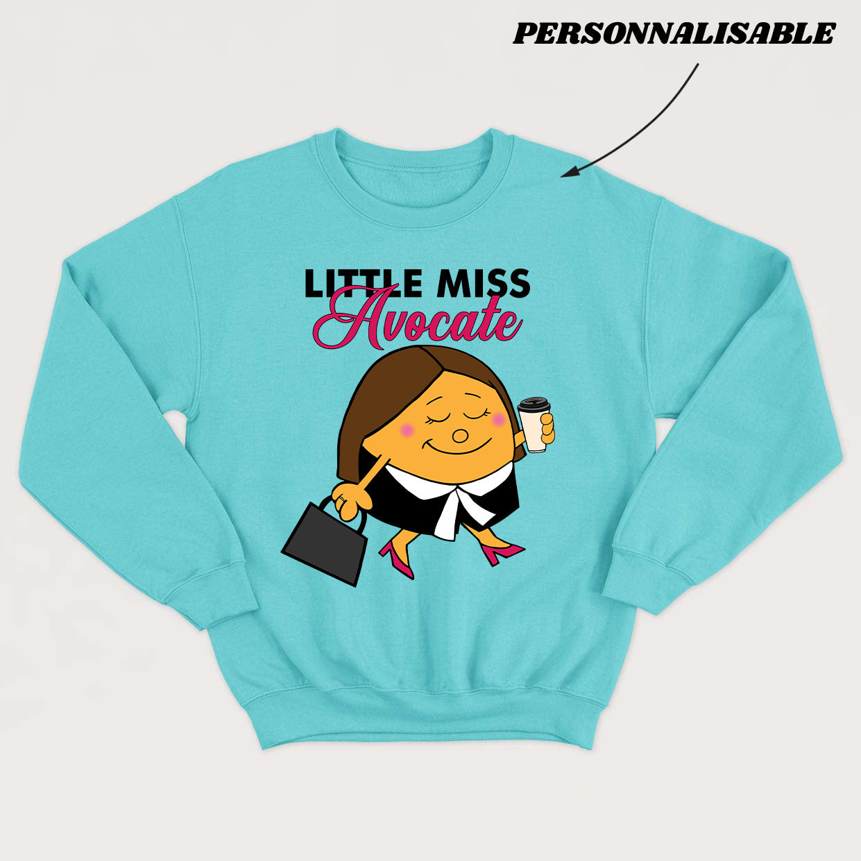 LITTLE MISS *PERSONNEL JURIDIQUE* crewneck unisexe personnalisable - tamelo boutique