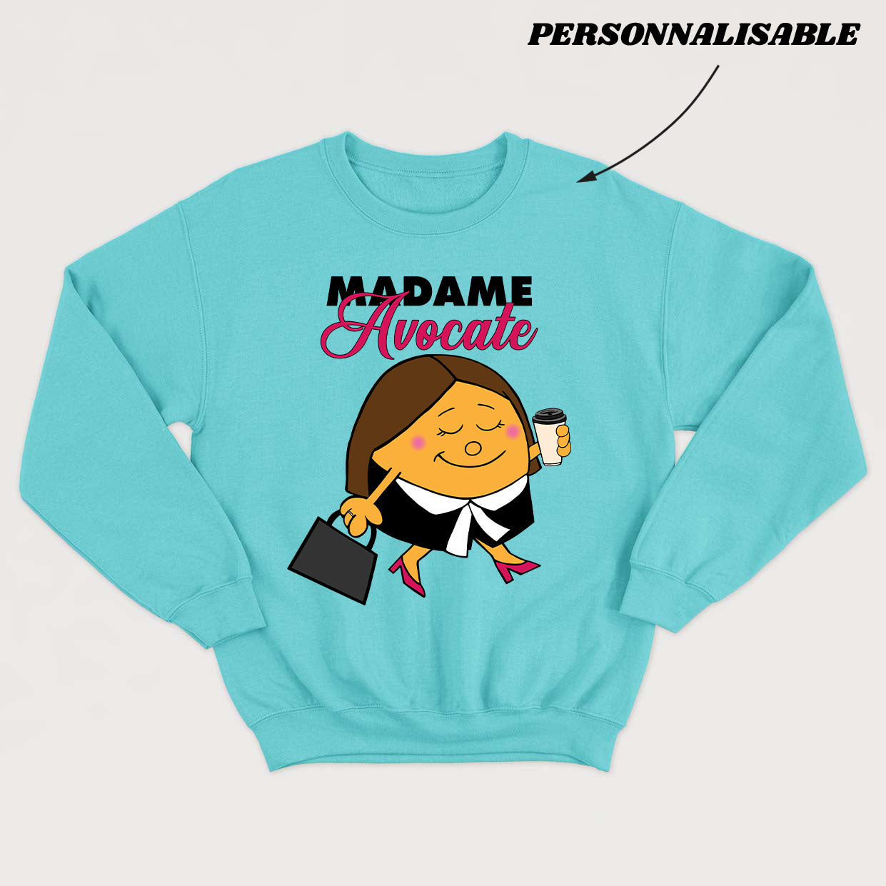 MADAME *PERSONNEL JURIDIQUE* crewneck unisexe personnalisable - tamelo boutique