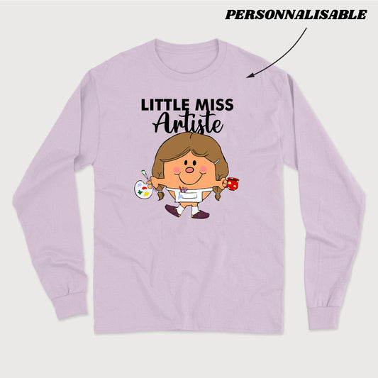 LITTLE MISS ARTISTE longsleeve unisexe personnalisable - tamelo boutique