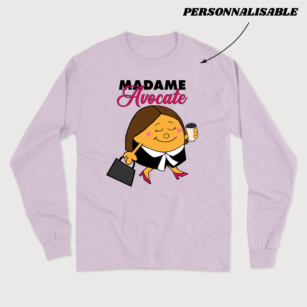 MADAME *PERSONNEL JURIDIQUE* longsleeve unisexe personnalisable - tamelo boutique