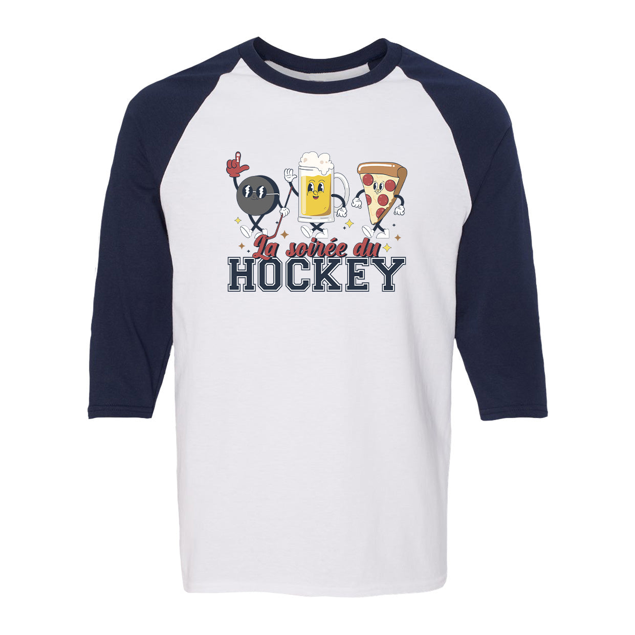 LA SOIRÉE DU HOCKEY t-shirt manches trois-quarts - tamelo boutique