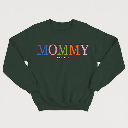 MOMMY IS. (date to be personalized) unisex crewneck - tamelo boutique