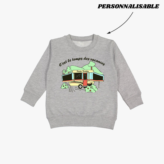 Crewneck HOLIDAY TIME (to be personalised) CHILD AND TIMER - tamelo boutique