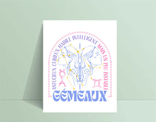 Affiche GÉMEAUX - tamelo boutique