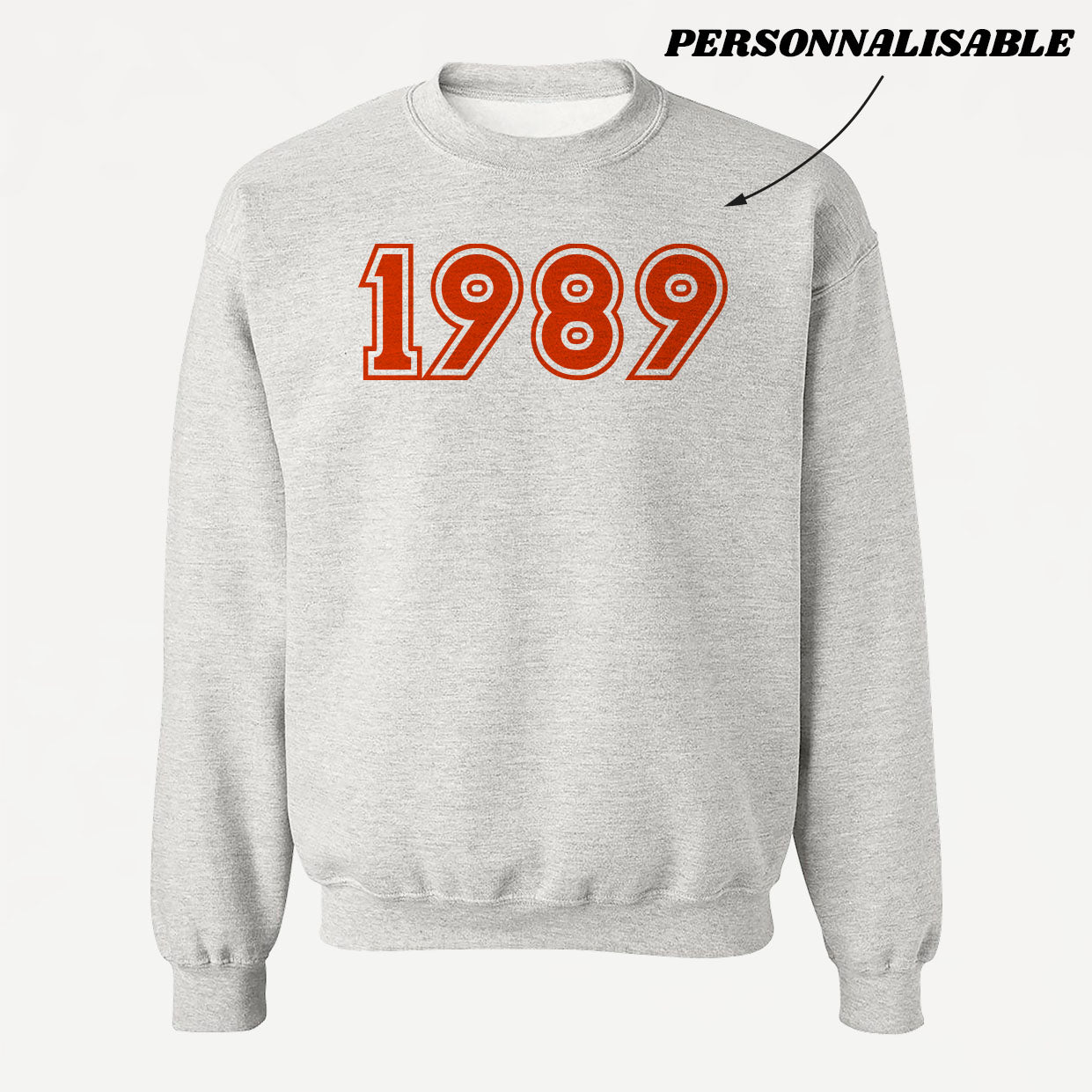 Crewneck YEAR OF BIRTH (to be personalised) GREY - tamelo boutique