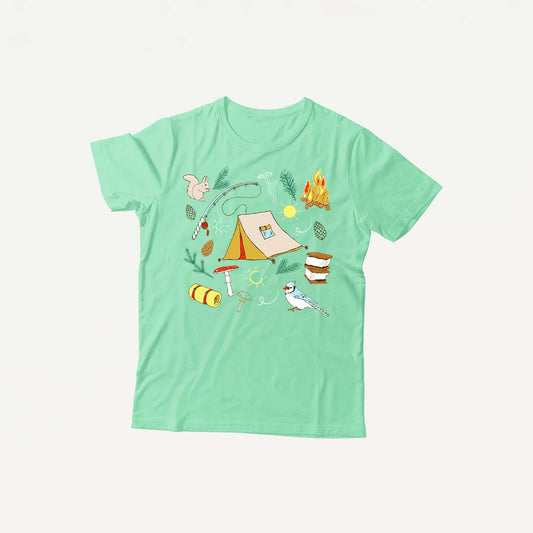 Children's and toddler's CAMPING T-shirt - tamelo boutique