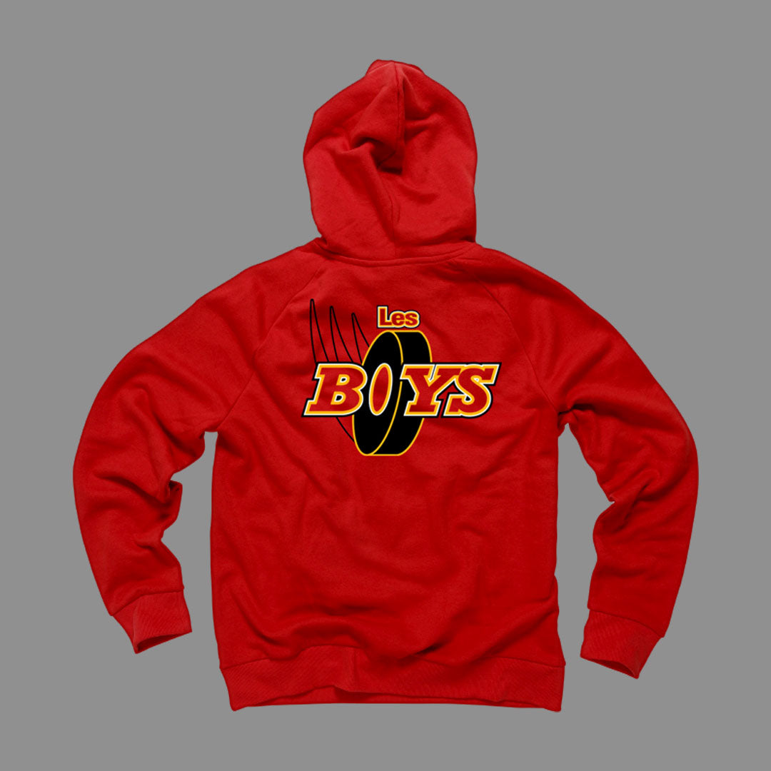 Boys red outlet zip hoodie