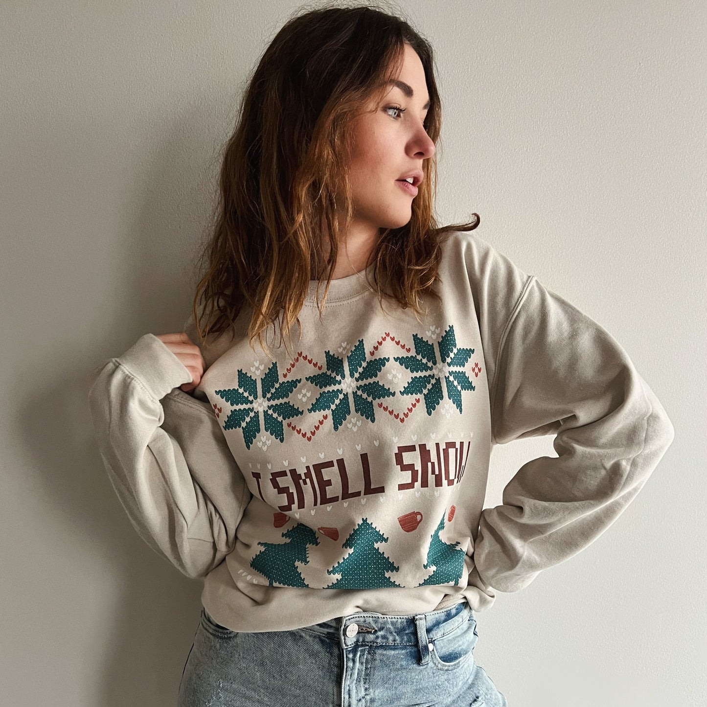 Crewneck I SMELL SNOW unisexe - tamelo boutique